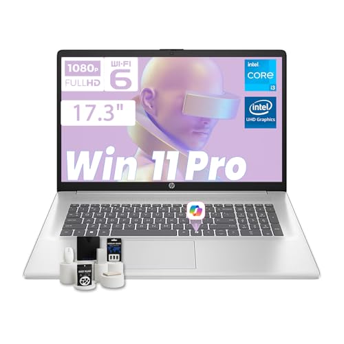 HP 17.3" FHD Laptop for Business and Students, IPS Anti-Glare, Intel i3‑N305 (8‑Core), Win 11 Pro, 32GB RAM, 1TB SSD