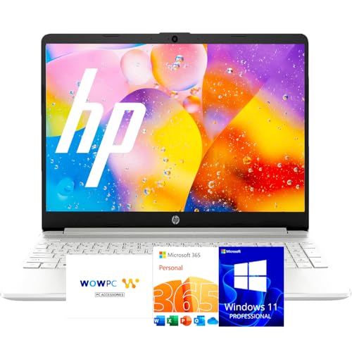 HP 15.6'' Laptop Thanksgiving Limited Edition with Microsoft Office 365, Powerful Intel 4-core Processor, 8GB RM, 128GB, Micro Edge LED IPS Display, SD Card Reader, HDMI, Windows 11 Pro, WOWPC USB