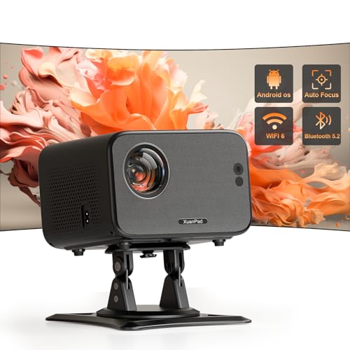 [Offical Youtbuu & Electric Focus] Projector with WiFi and Bluetooth, XuanPad Full HD 1080P Portable Projector