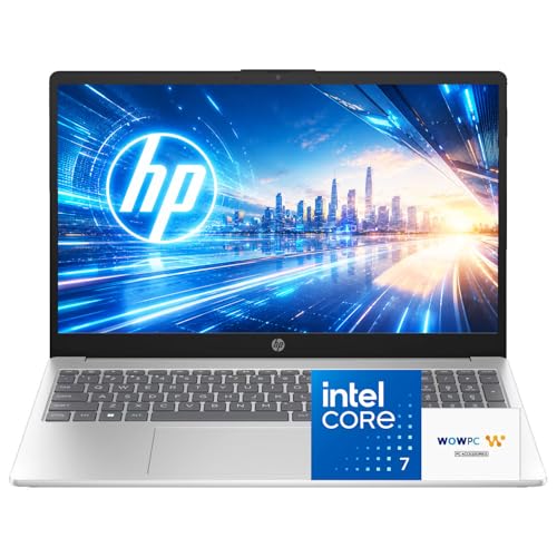 HP 15 Laptop with Microsoft Office, 15.6" FHD 1080p IPS Display, Intel 13th Hexa-Core Processor, Ethernet Port RJ-45, HDMI, SD Card Reader, Windows 11 Pro, WOWPC Recovery USB (8GB RAM, 256GB SSD)
